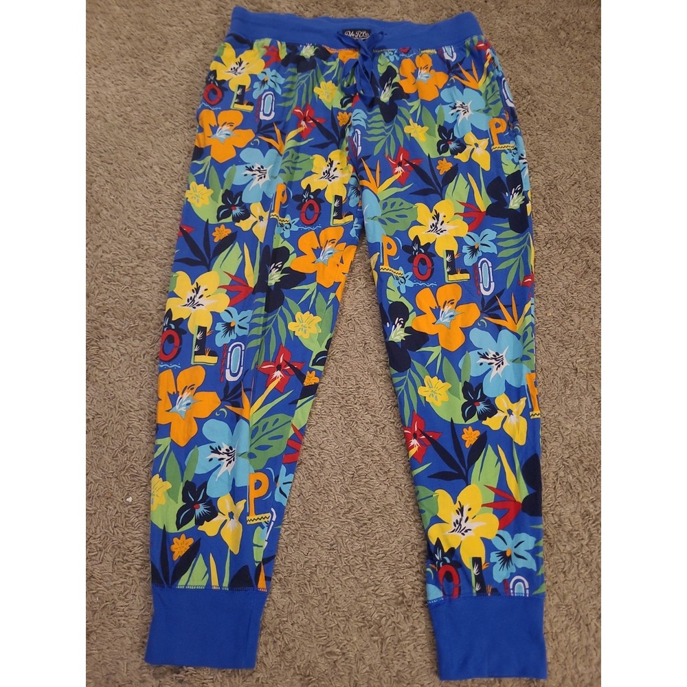 Polo Ralph Lauren Pajama Pants Mens Large Tropical Hawaiian Jogger Lounge Sleep